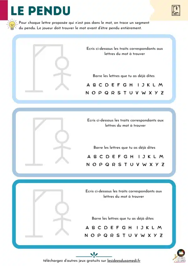 fiche pdf pour jeu du pendu