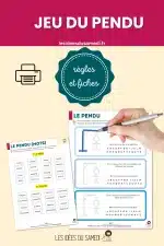 fiches à imprimer pour jeu du pendu