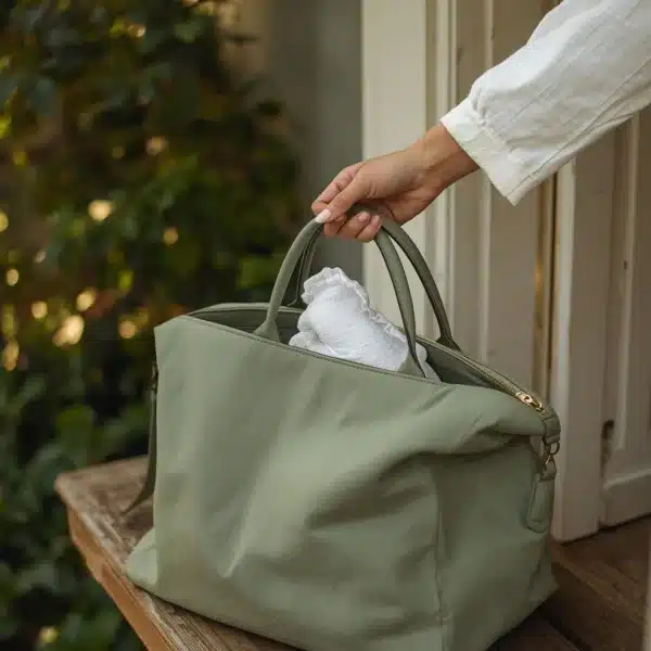 sac à langer vert sauge