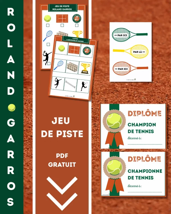 jeu de piste à imprimer en PDF sur Roland Garros