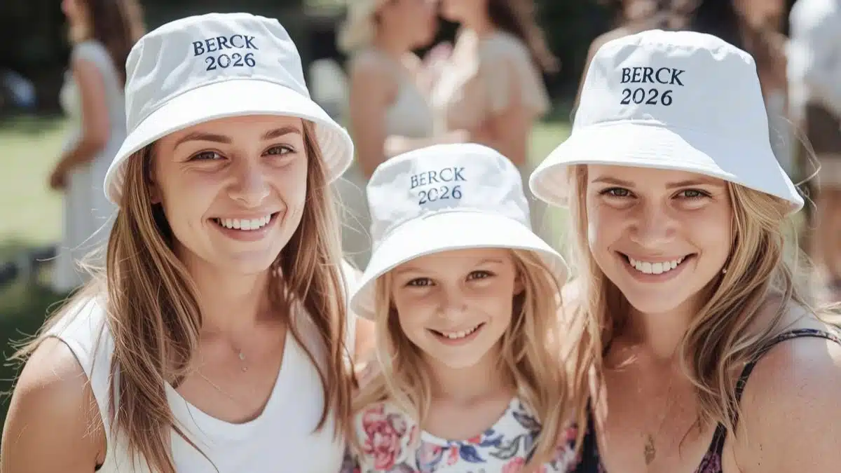 jeunes filles avec bob personnalisé à une fete de famille