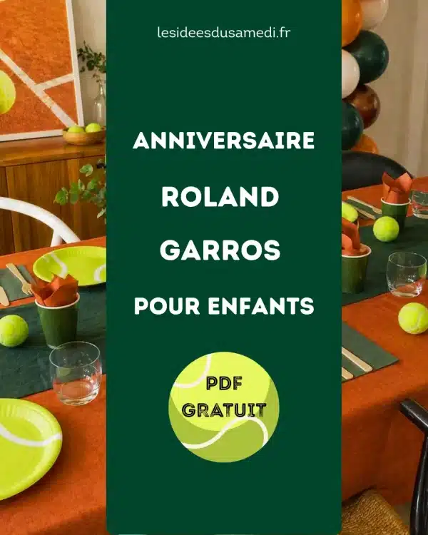 table decoree pour anniversaire roland garros