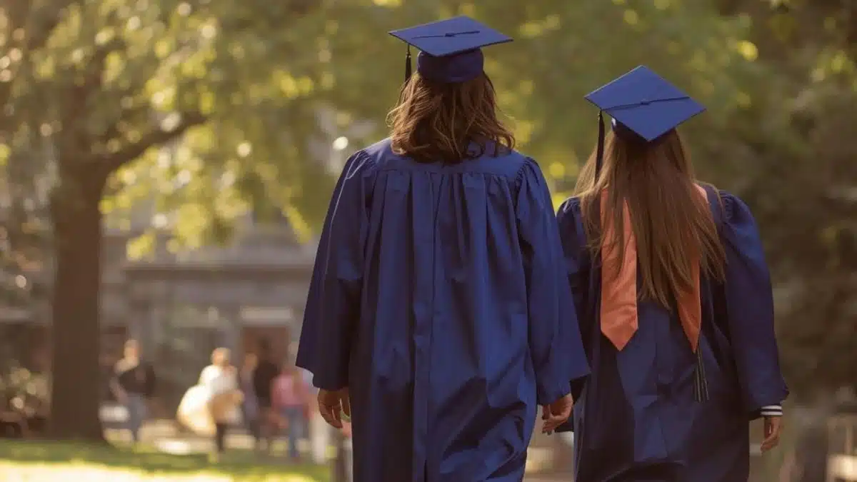 deux filles nouvellement diplomées vont faire une fete de diplome personnalisée