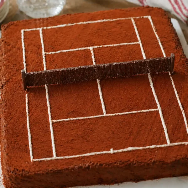 gateau en forme de court de tennis Roland Garros