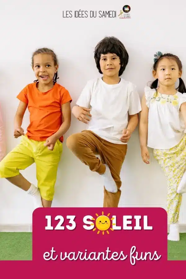 enfants jouent à une variante fun de 123 soleil