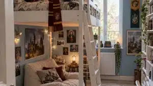 chambre de 10 m2 aménagée pour une adolescente fan de harry potter